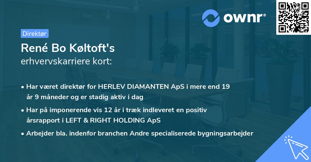 René Bo Køltoft's erhvervskarriere kort