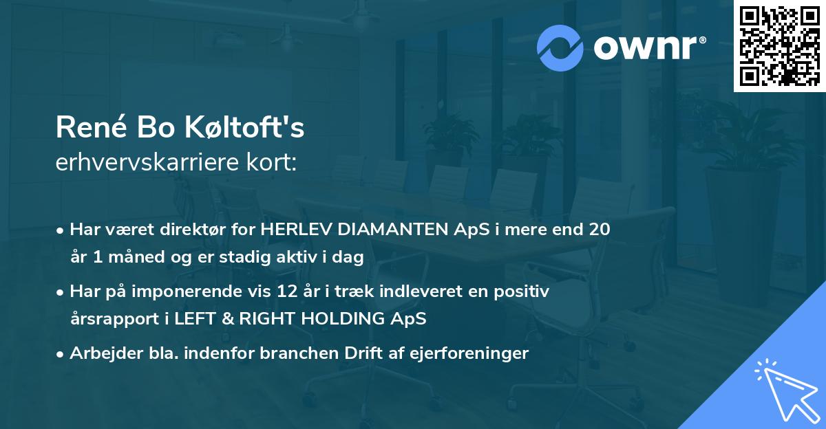 René Bo Køltoft's erhvervskarriere kort