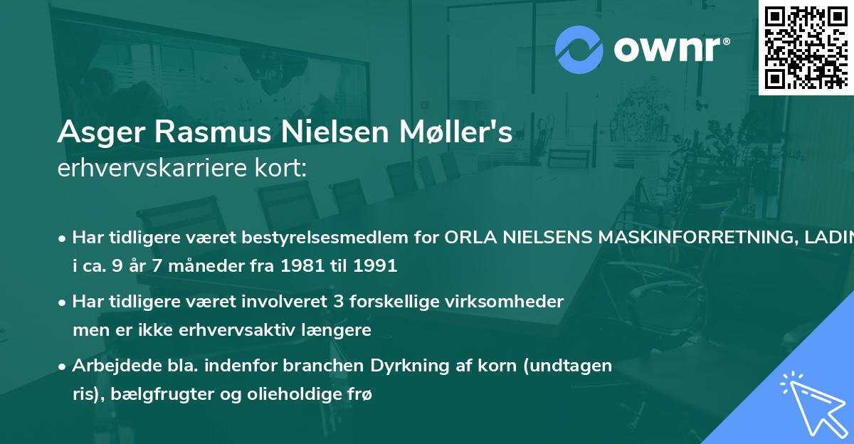 Asger Rasmus Nielsen Møller's erhvervskarriere kort