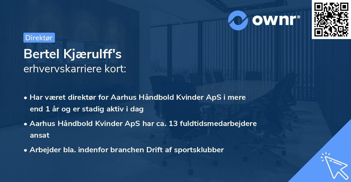 Bertel Kjærulff's erhvervskarriere kort