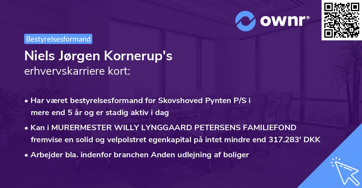 Niels Jørgen Kornerup's erhvervskarriere kort