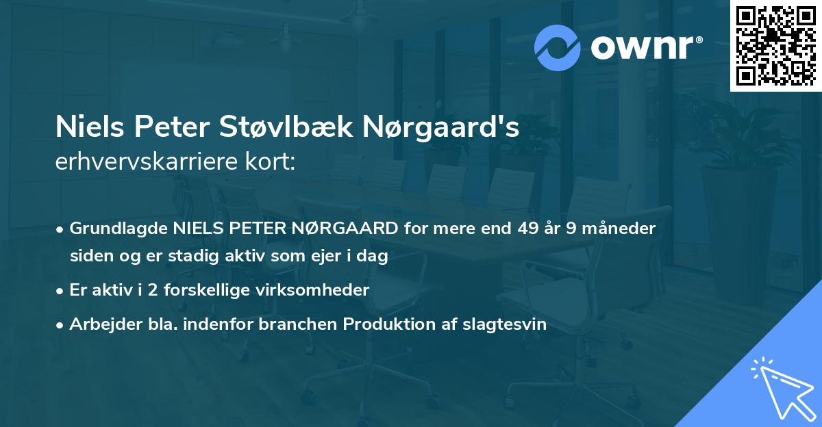 Niels Peter Støvlbæk Nørgaard's erhvervskarriere kort