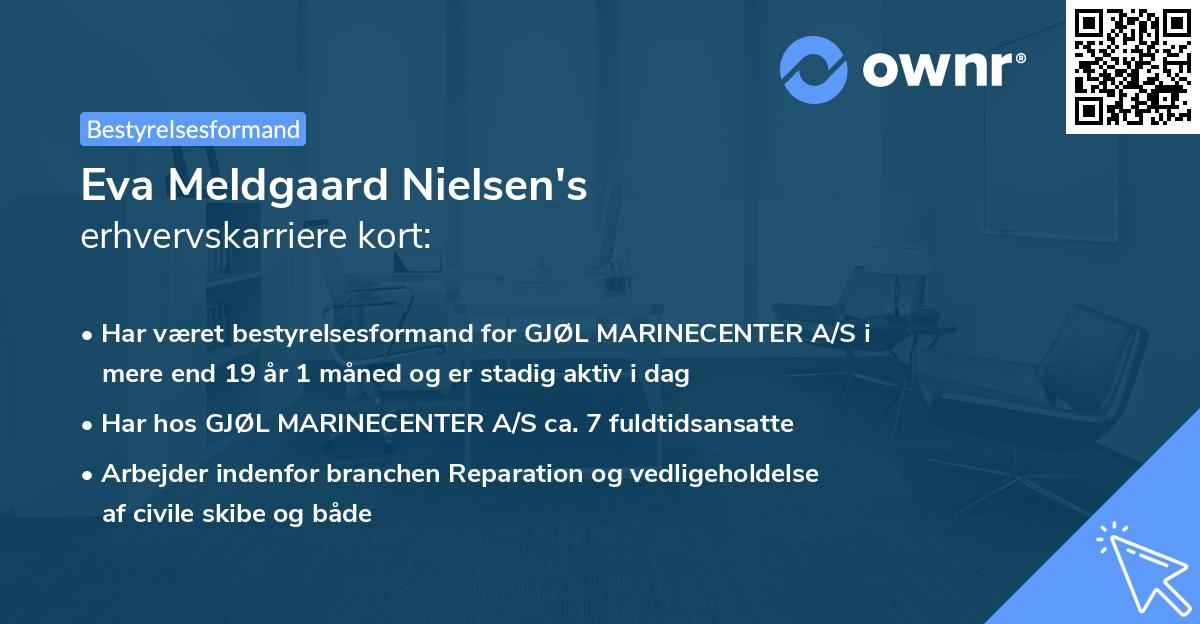 Eva Meldgaard Nielsen's erhvervskarriere kort