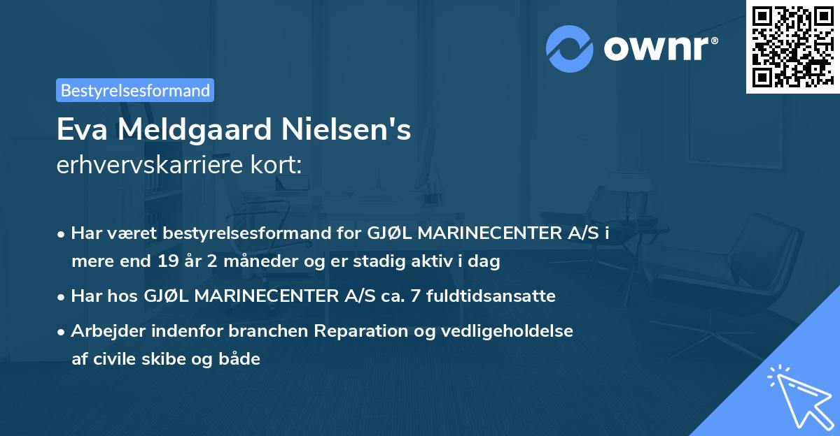 Eva Meldgaard Nielsen's erhvervskarriere kort