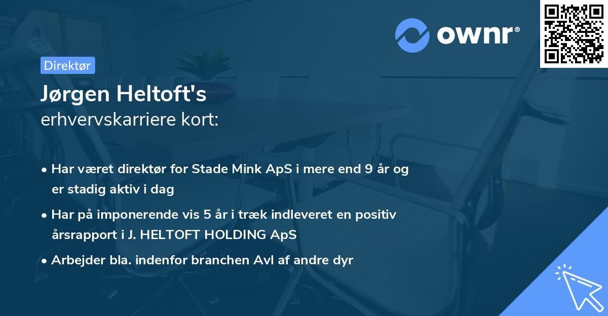Jørgen Heltoft's erhvervskarriere kort