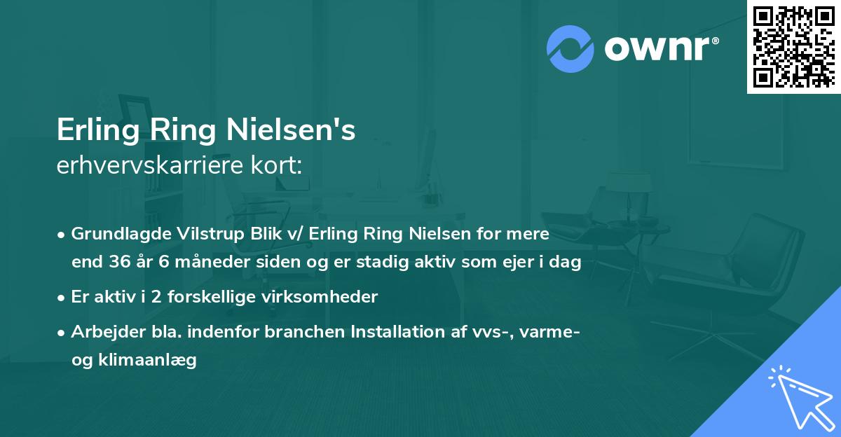 Erling Ring Nielsen's erhvervskarriere kort