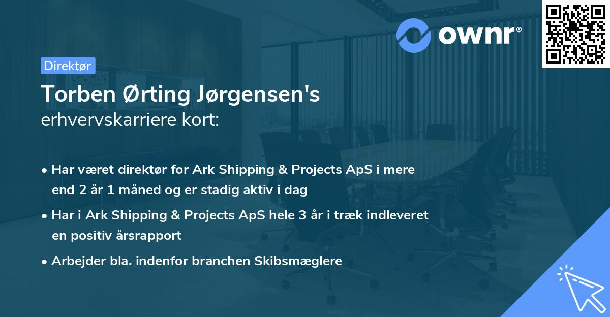 Torben Ørting Jørgensen's erhvervskarriere kort