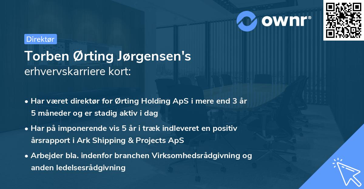 Torben Ørting Jørgensen's erhvervskarriere kort