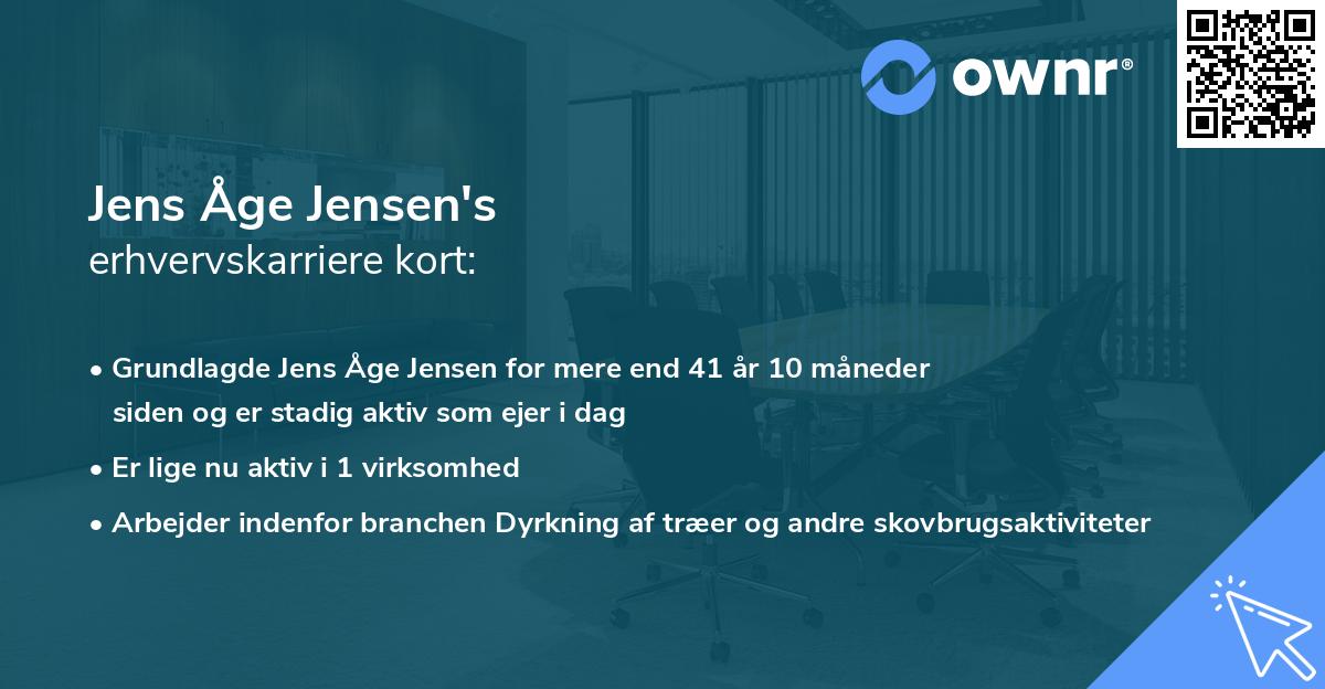 Jens Åge Jensen's erhvervskarriere kort