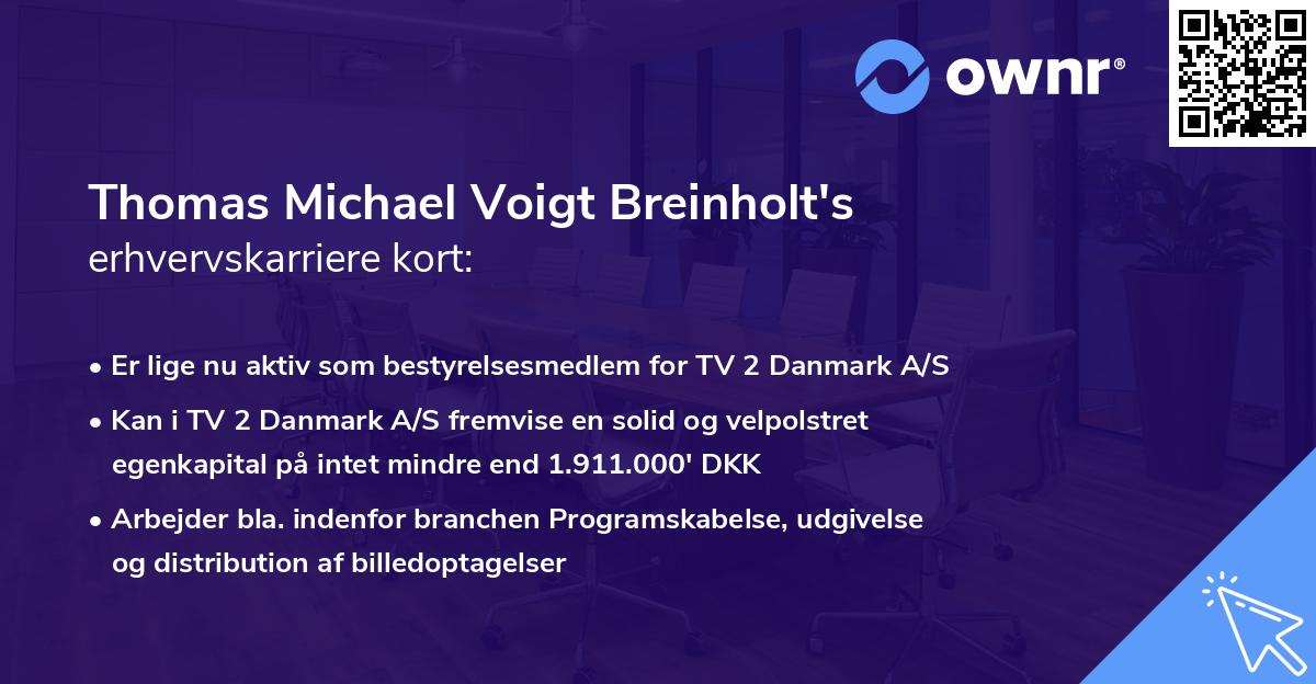 Thomas Michael Voigt Breinholt's erhvervskarriere kort