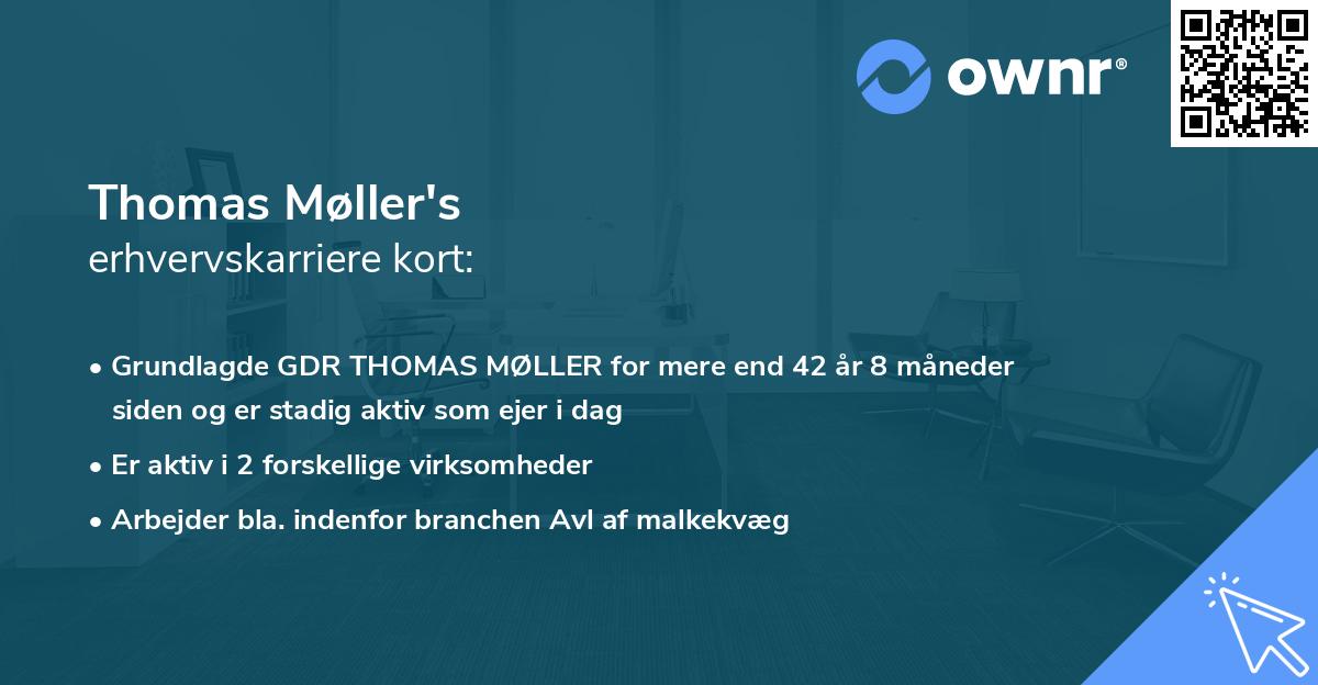 Thomas Møller's erhvervskarriere kort