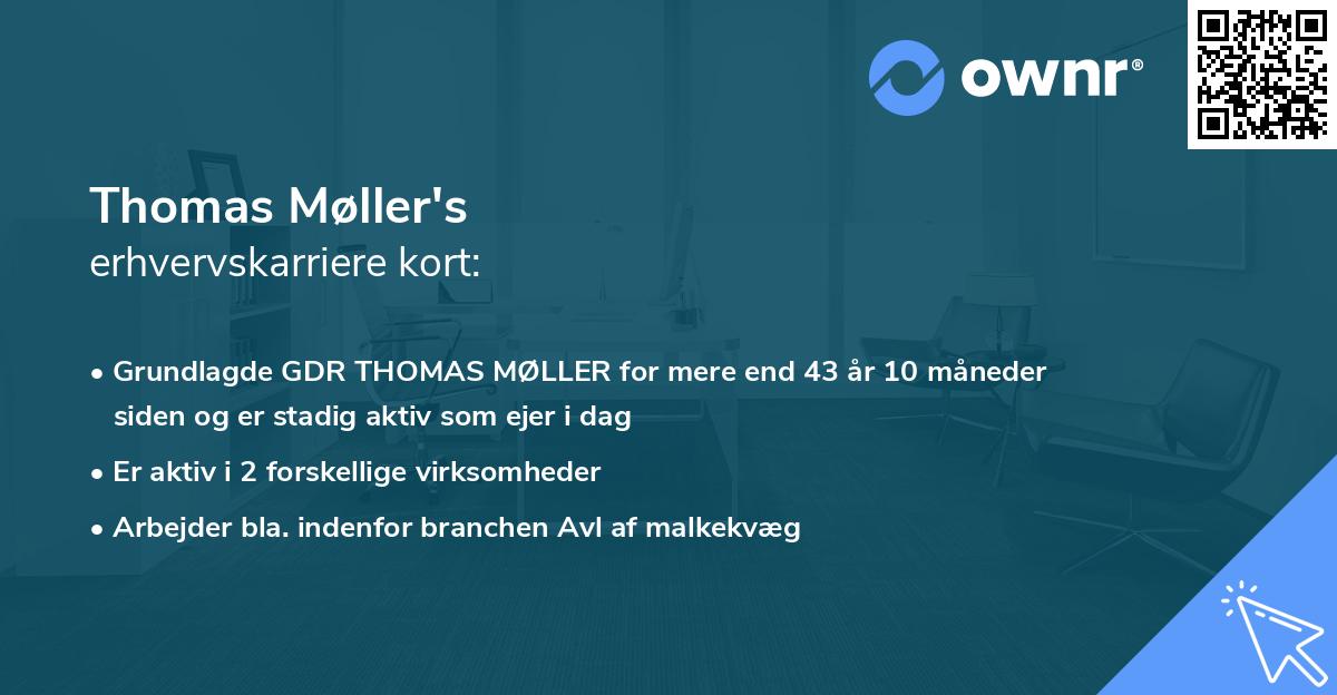 Thomas Møller's erhvervskarriere kort
