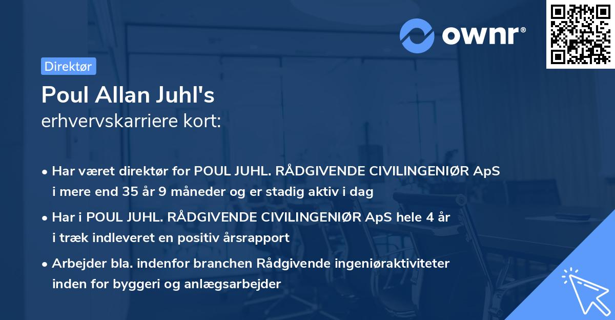 Poul Allan Juhl's erhvervskarriere kort