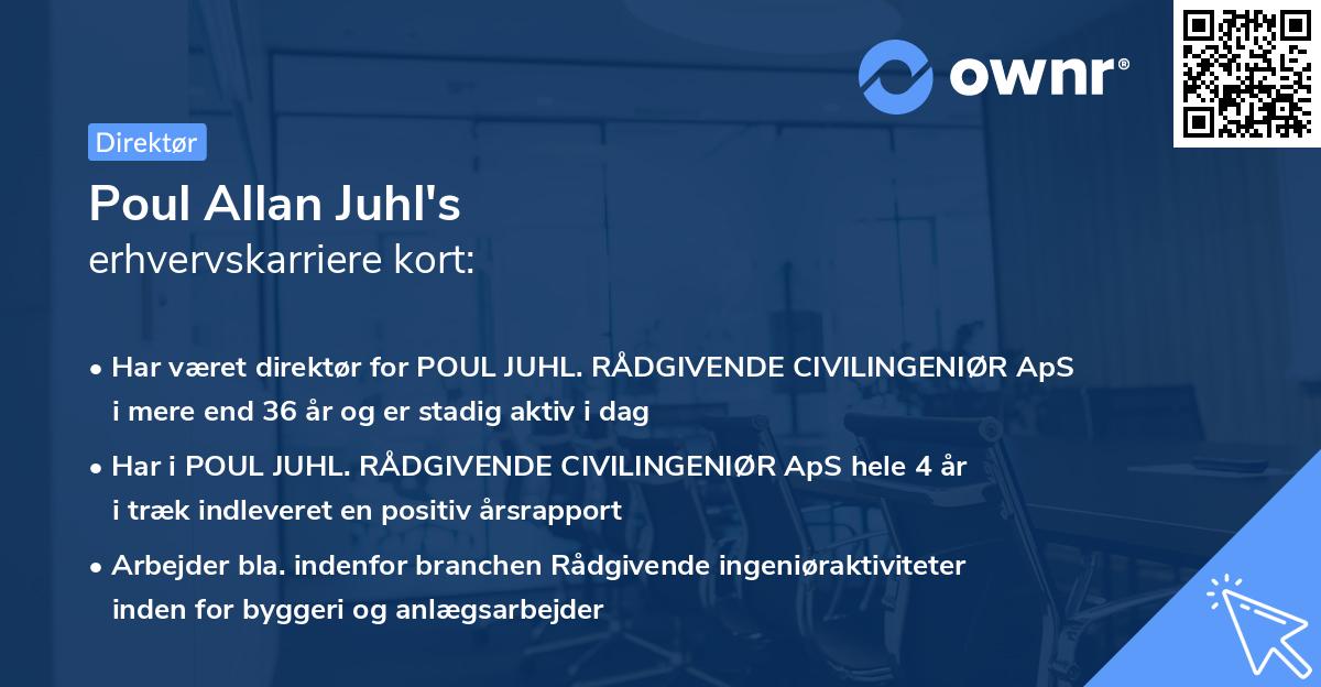 Poul Allan Juhl's erhvervskarriere kort