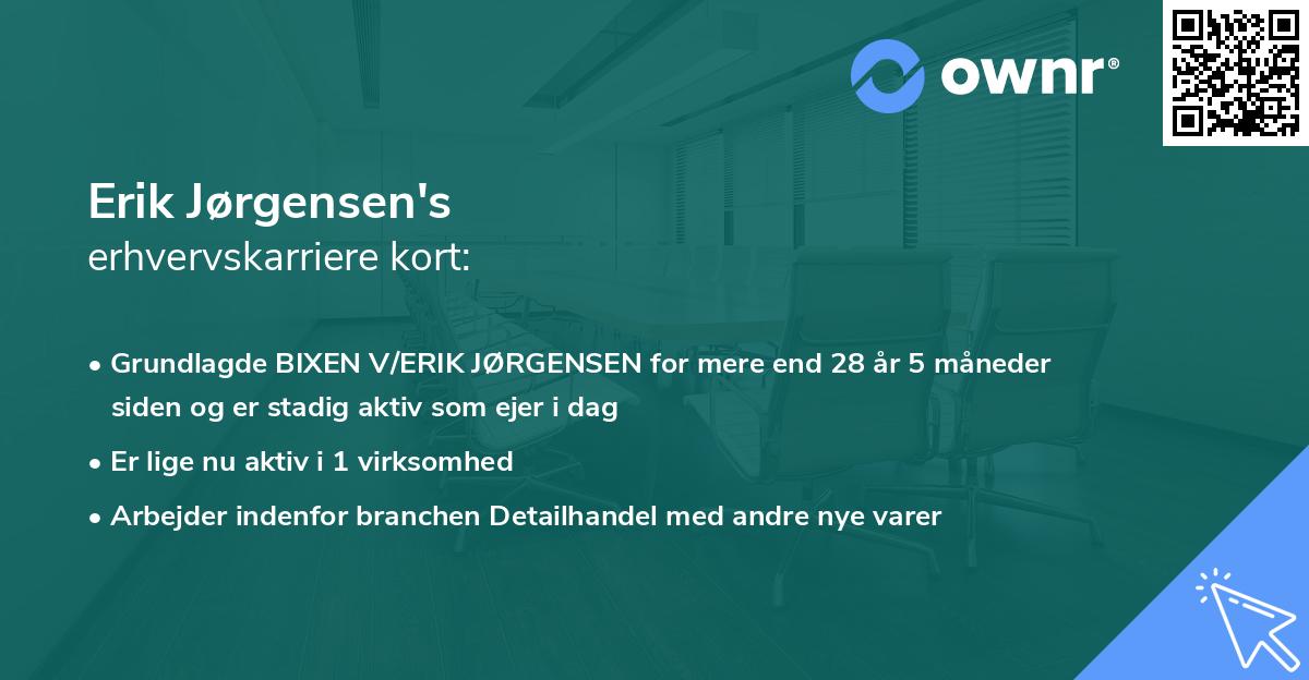Erik Jørgensen's erhvervskarriere kort