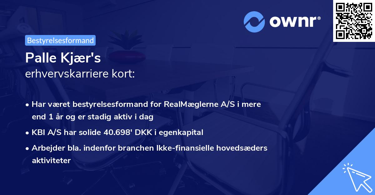 Palle Kjær's erhvervskarriere kort