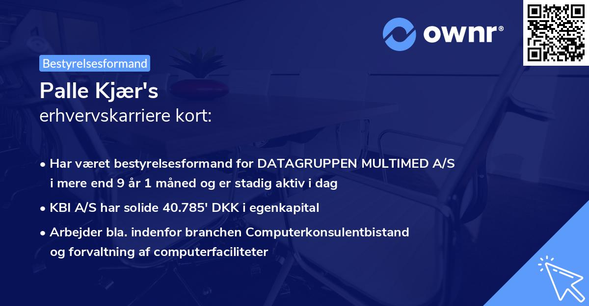 Palle Kjær's erhvervskarriere kort
