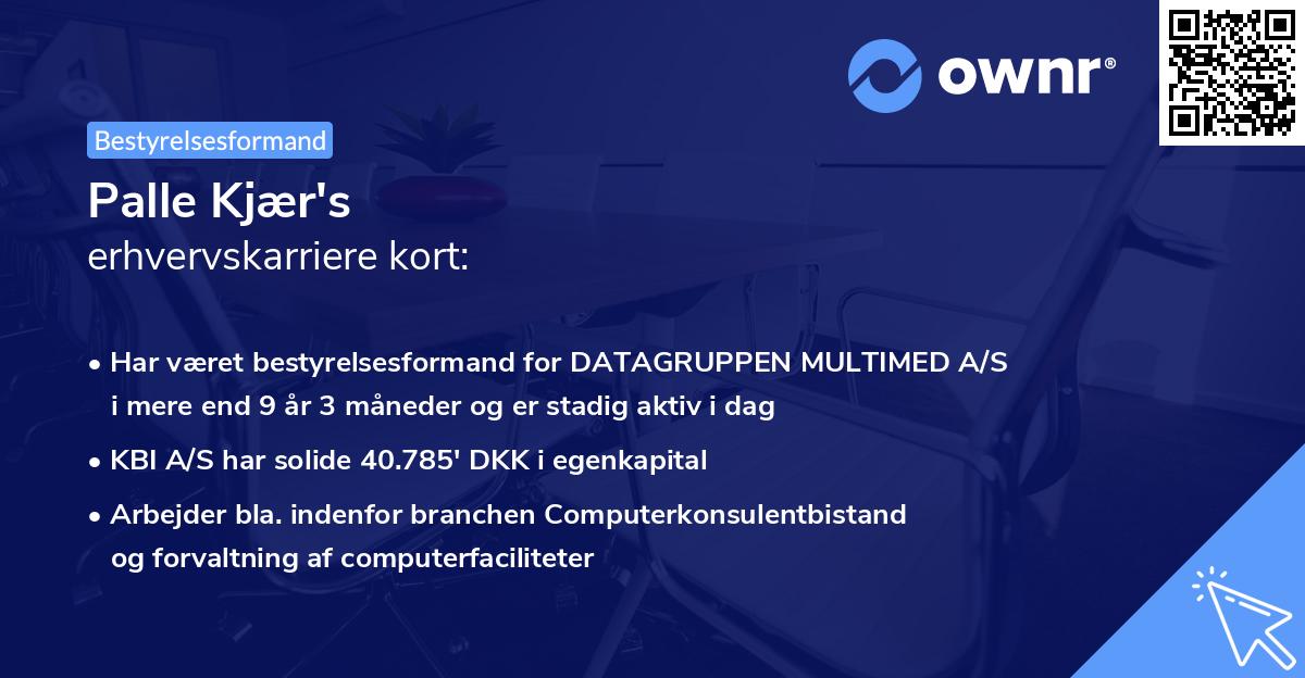 Palle Kjær's erhvervskarriere kort