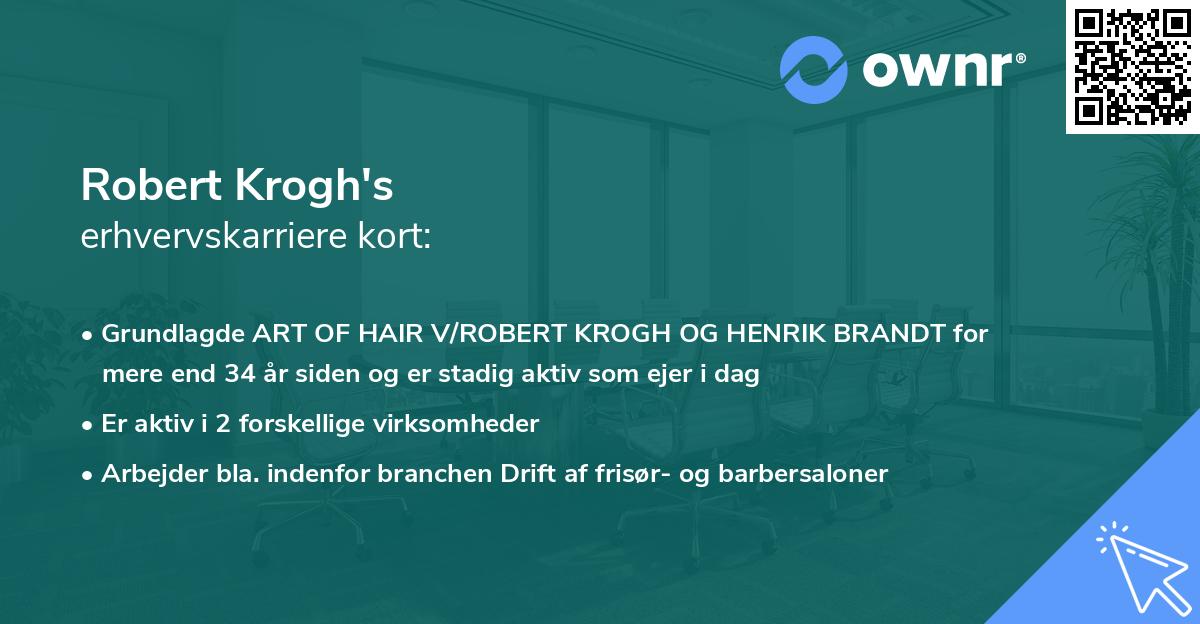 Robert Krogh's erhvervskarriere kort