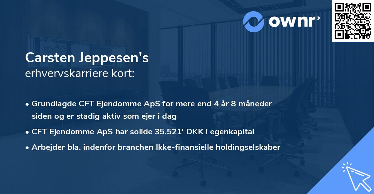 Carsten Jeppesen's erhvervskarriere kort