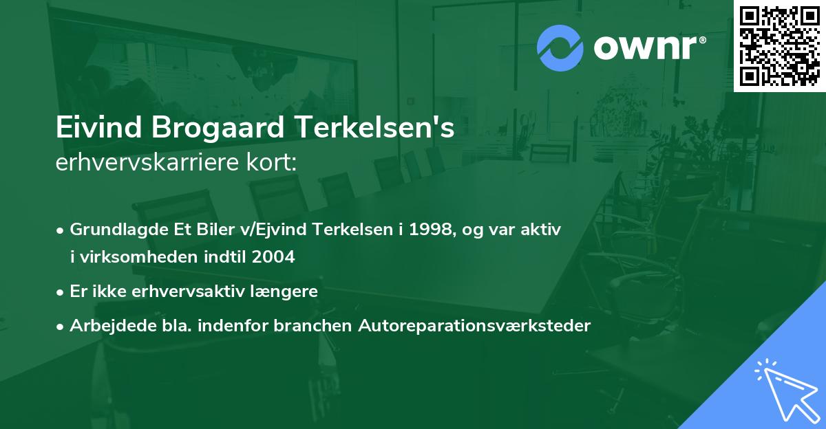 Eivind Brogaard Terkelsen's erhvervskarriere kort