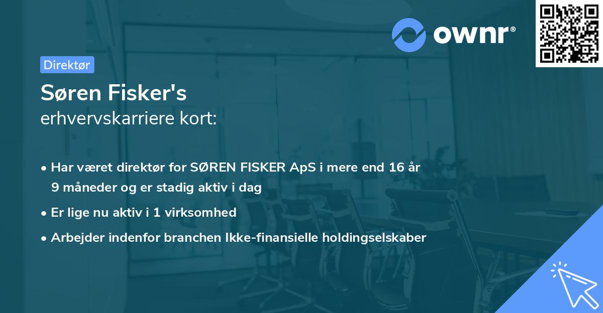 Søren Fisker's erhvervskarriere kort