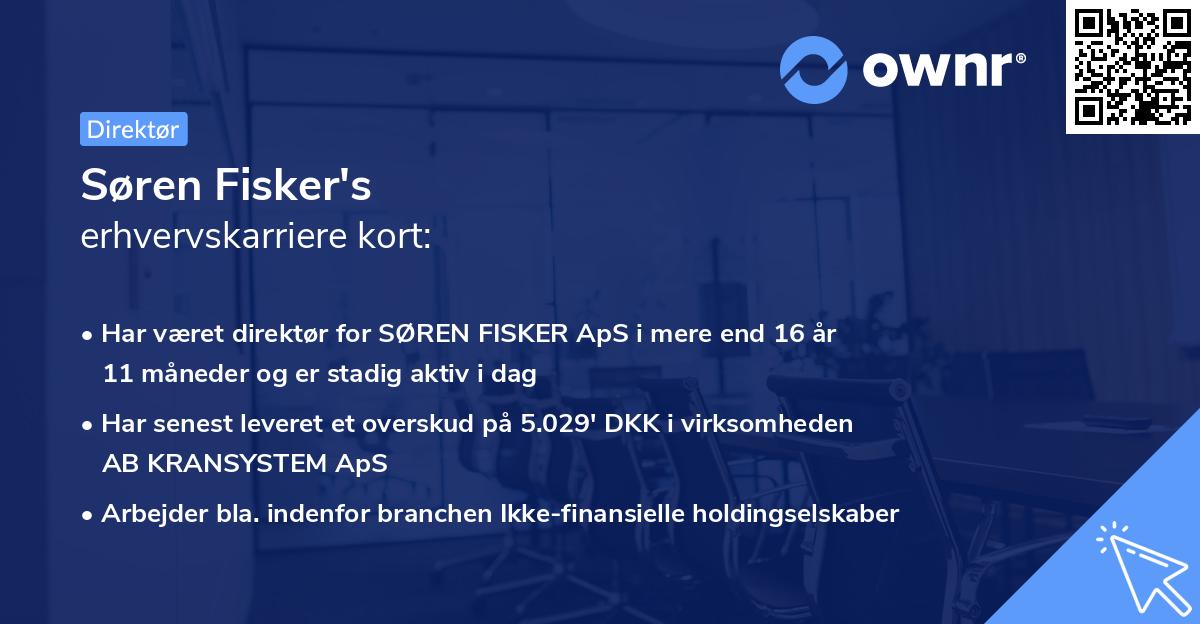 Søren Fisker's erhvervskarriere kort