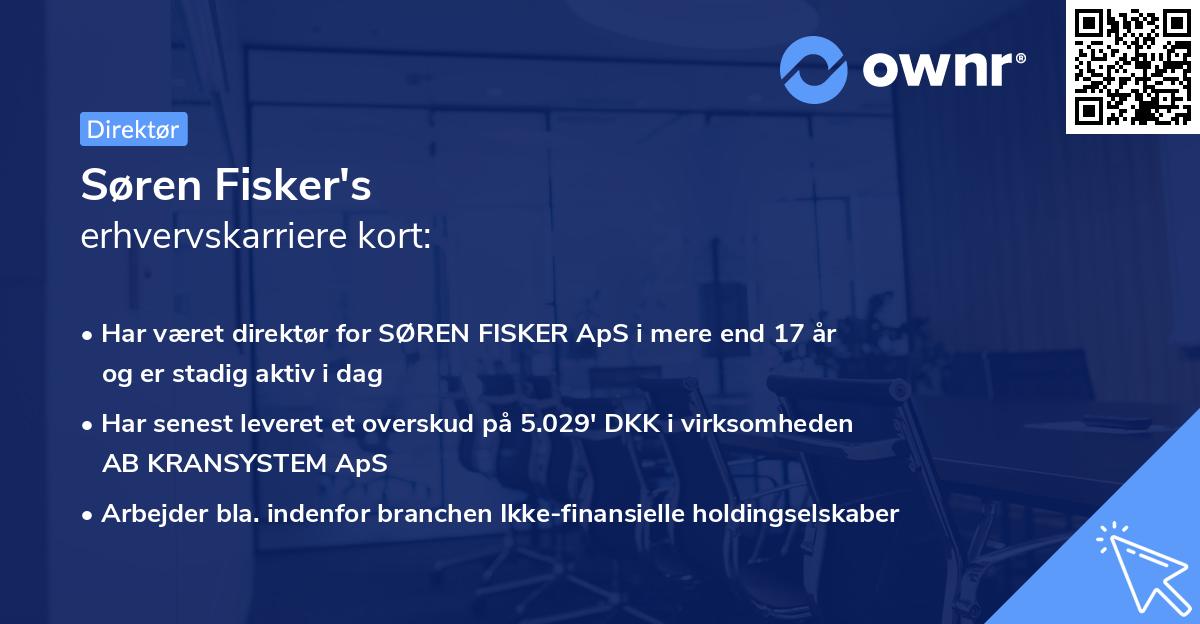 Søren Fisker's erhvervskarriere kort