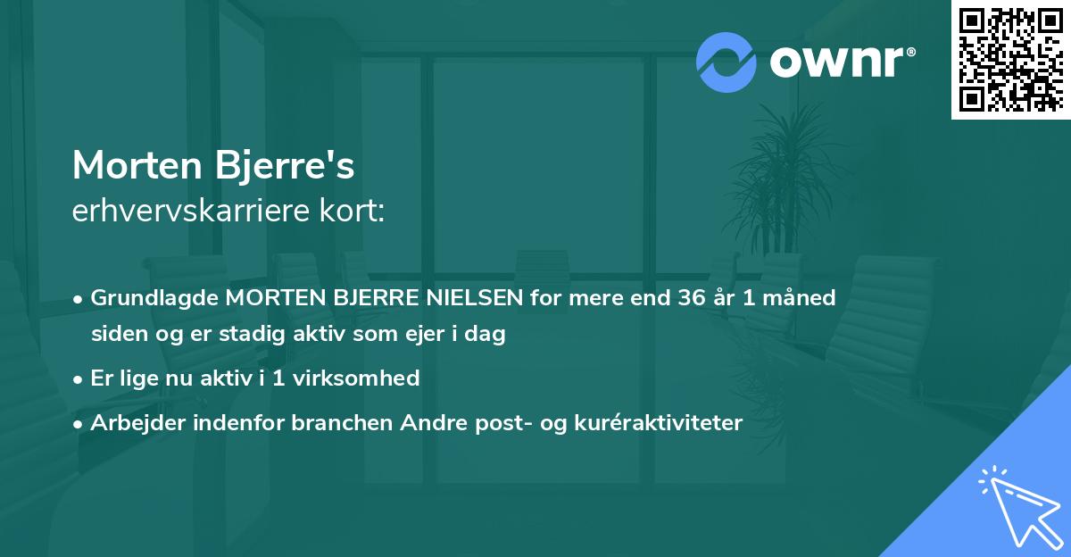 Morten Bjerre's erhvervskarriere kort