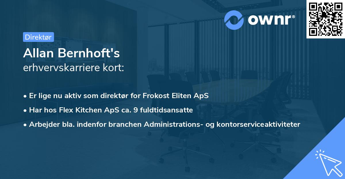 Allan Bernhoft's erhvervskarriere kort