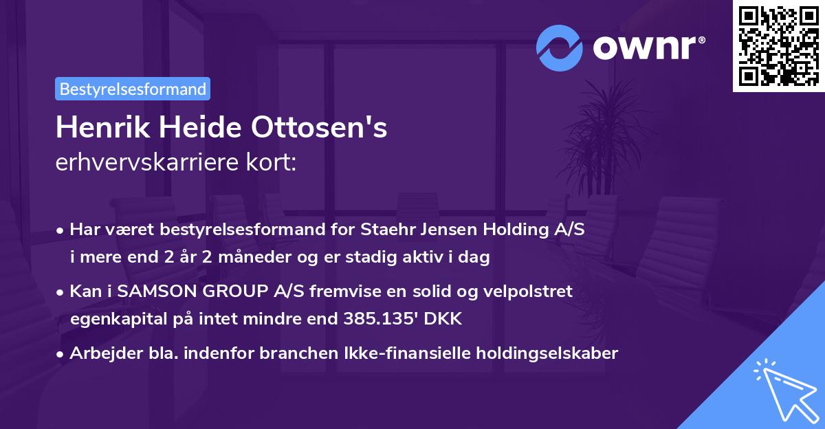 Henrik Heide Ottosen's erhvervskarriere kort