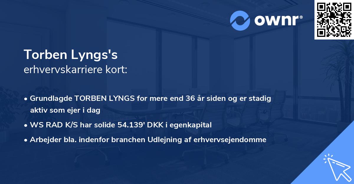 Torben Lyngs's erhvervskarriere kort
