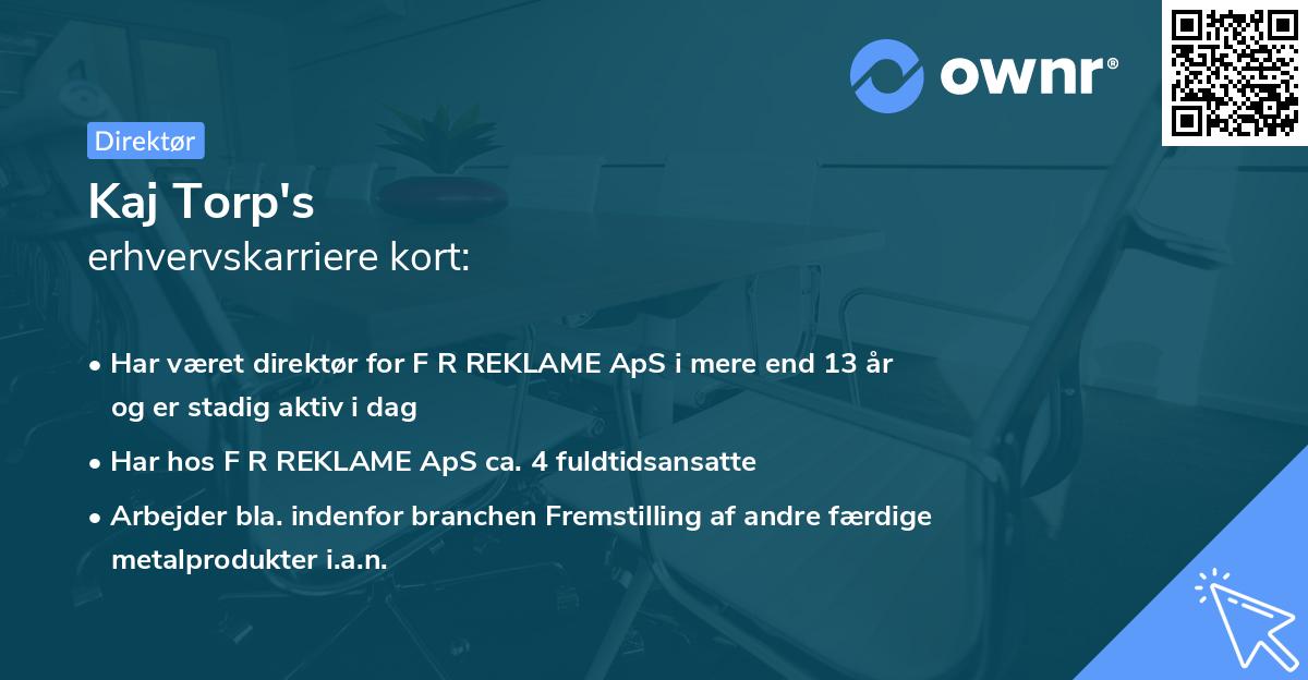 Kaj Torp's erhvervskarriere kort