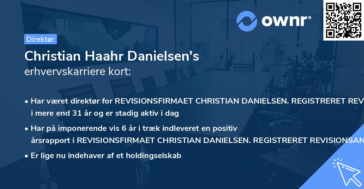 Christian Haahr Danielsen's erhvervskarriere kort
