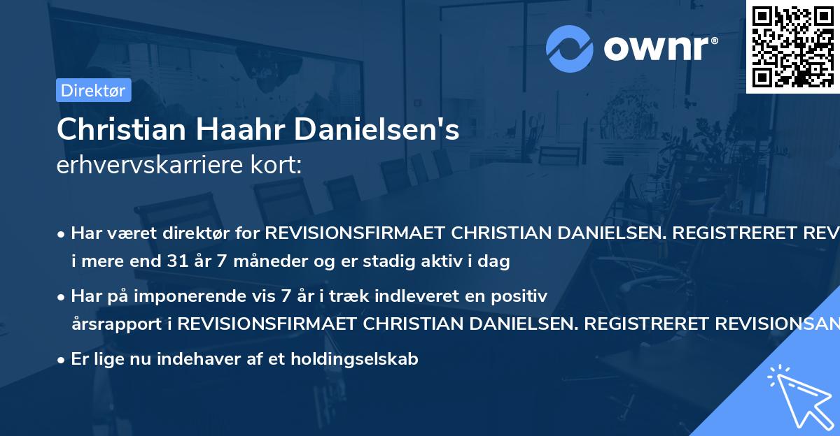 Christian Haahr Danielsen's erhvervskarriere kort