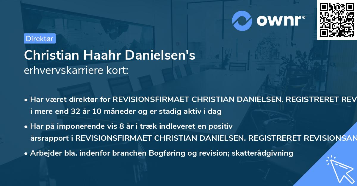 Christian Haahr Danielsen's erhvervskarriere kort