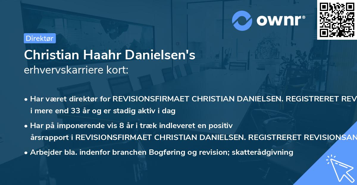 Christian Haahr Danielsen's erhvervskarriere kort