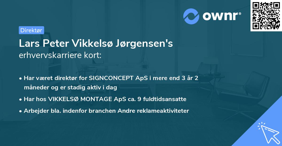Lars Peter Vikkelsø Jørgensen's erhvervskarriere kort