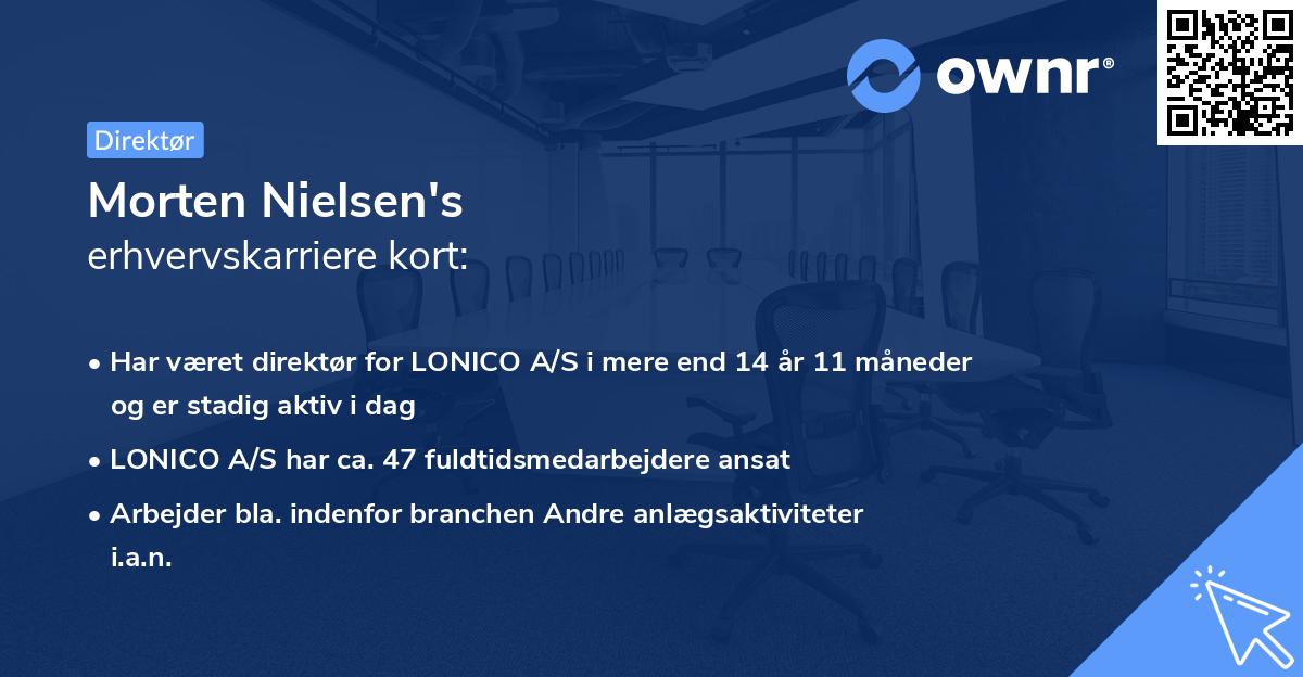 Morten Nielsen's erhvervskarriere kort