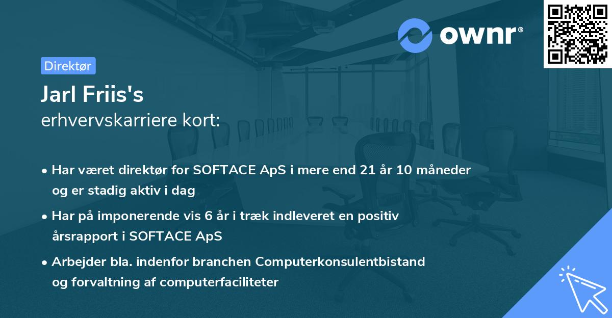 Jarl Friis's erhvervskarriere kort