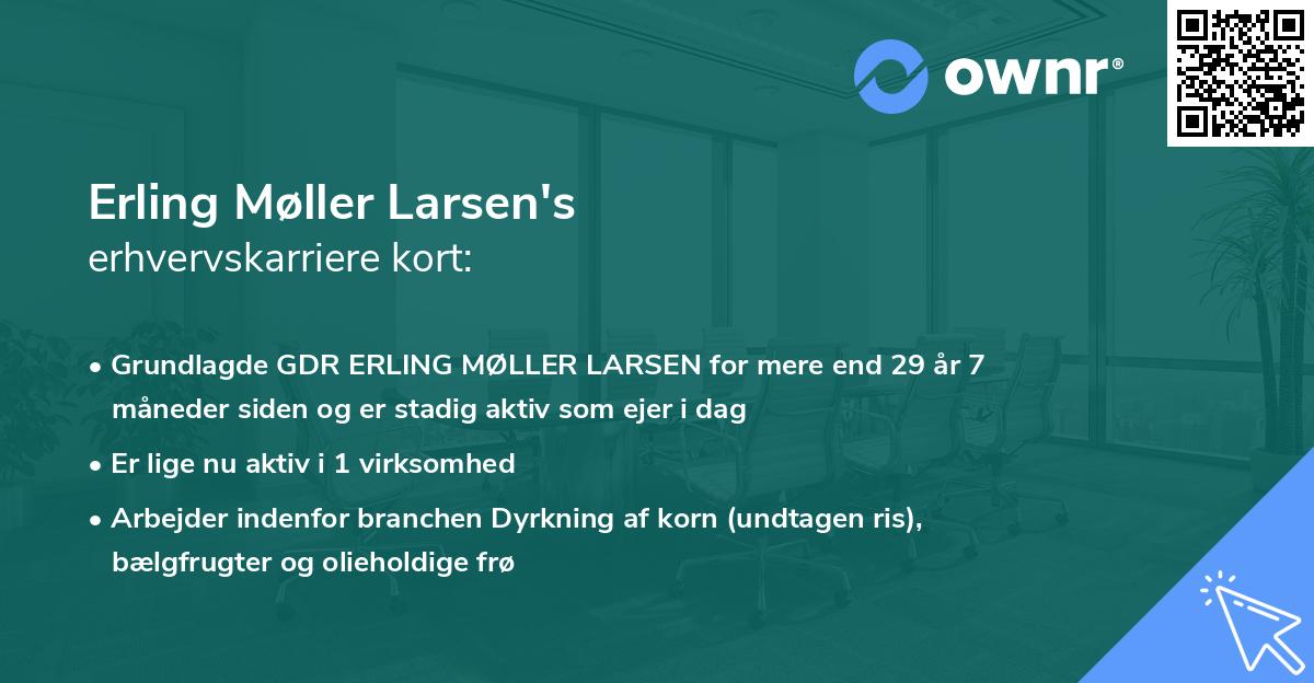 Erling Møller Larsen's erhvervskarriere kort