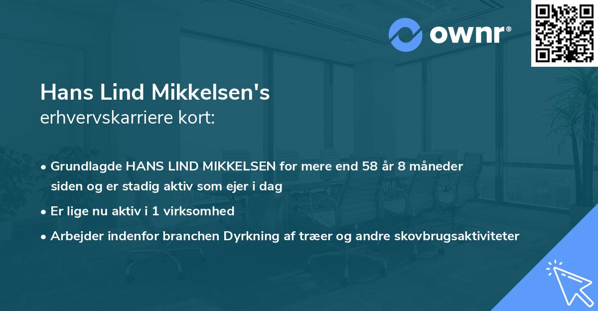 Hans Lind Mikkelsen's erhvervskarriere kort