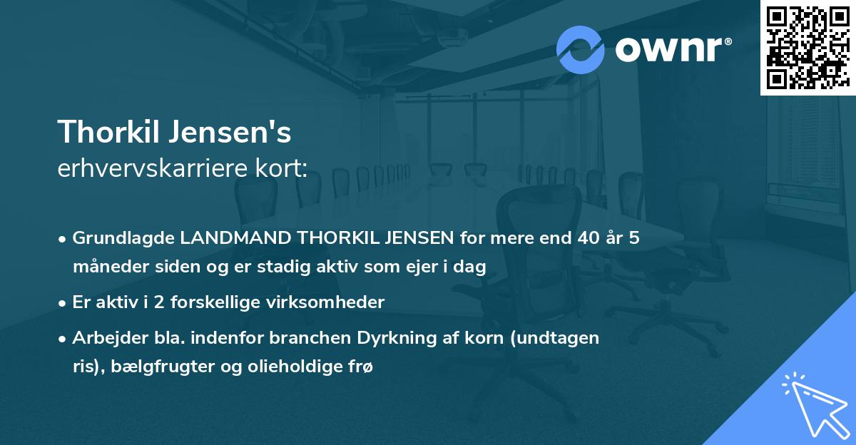 Thorkil Jensen's erhvervskarriere kort