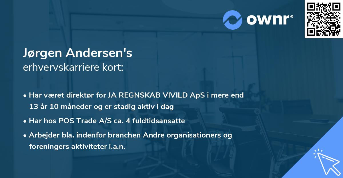 Jørgen Andersen's erhvervskarriere kort