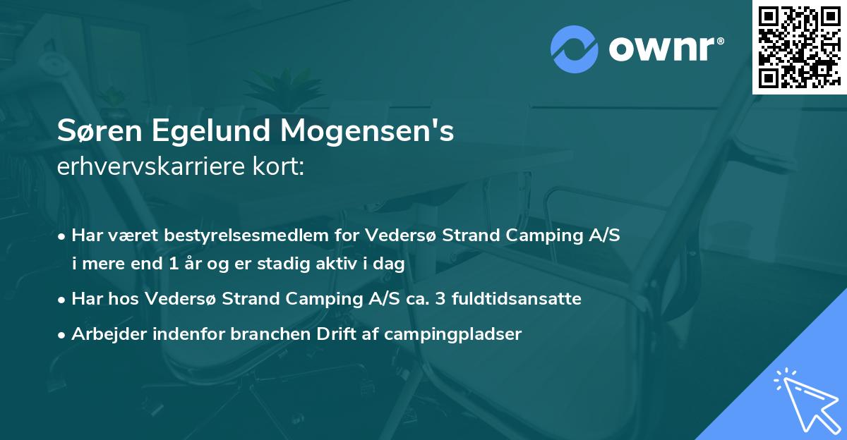 Søren Egelund Mogensen's erhvervskarriere kort