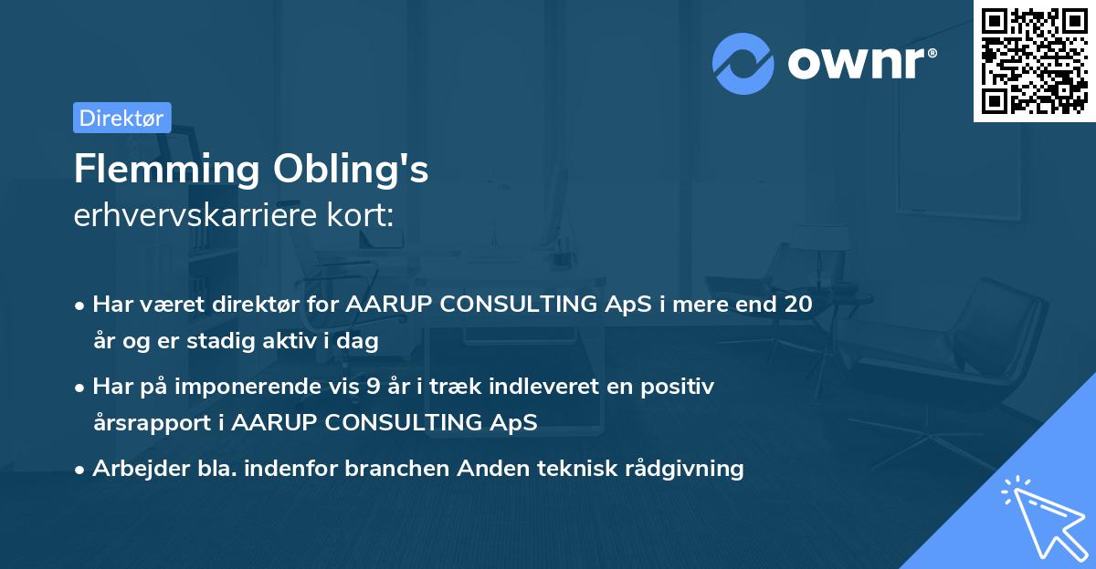 Flemming Obling's erhvervskarriere kort