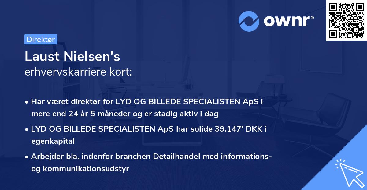 Laust Nielsen's erhvervskarriere kort