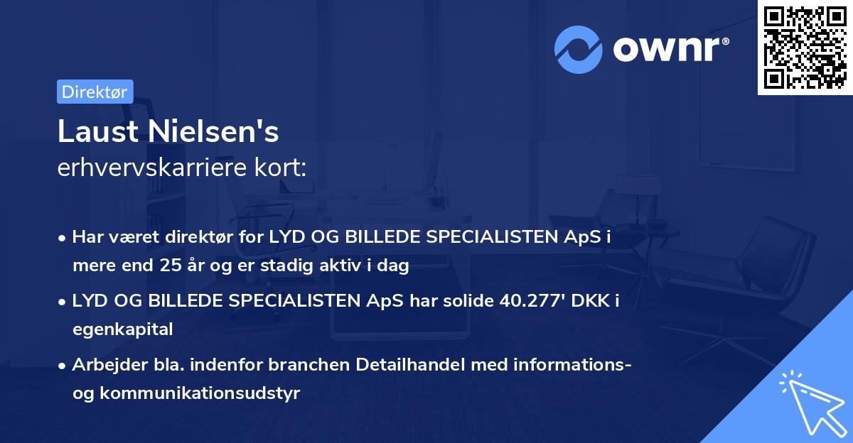 Laust Nielsen's erhvervskarriere kort