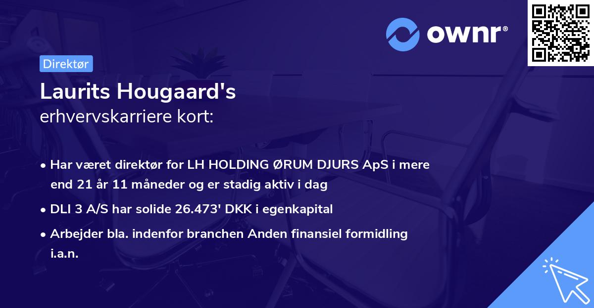 Laurits Hougaard's erhvervskarriere kort