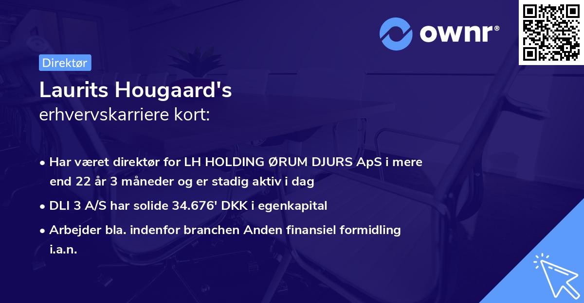 Laurits Hougaard's erhvervskarriere kort